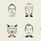 Illustration for article titled Illustrations of characters from Wes Anderson movies
